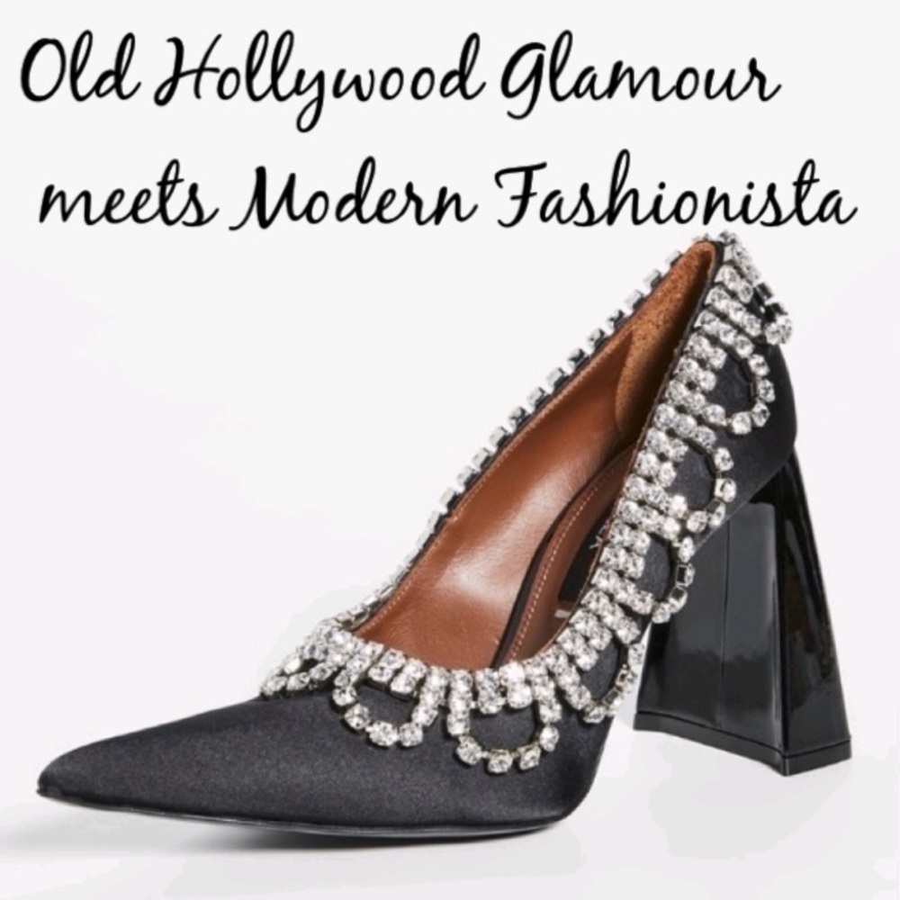 ⭐️Area Scalloped Crystal A Heel Pumps 38- - Picture 2 of 16